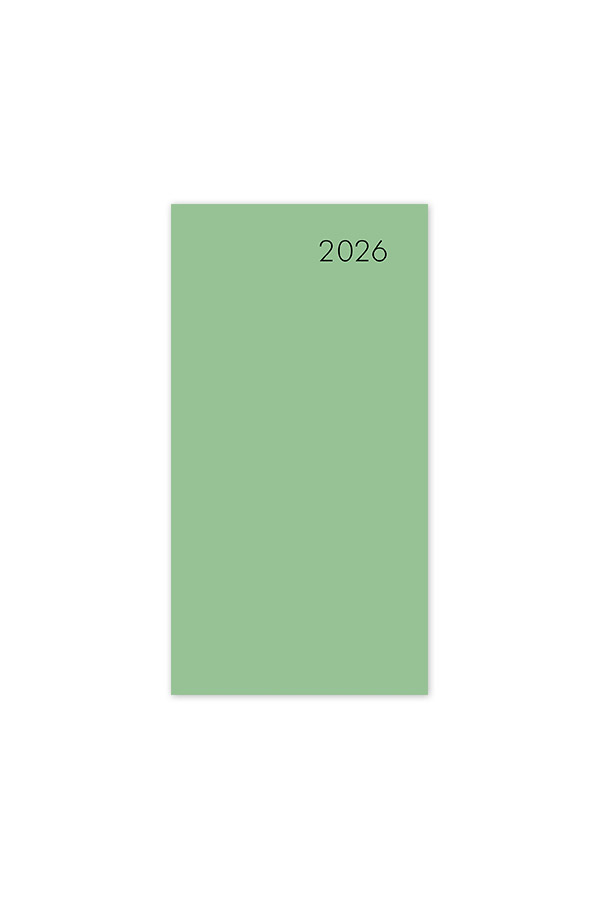 Adbook - Εβδομαδιαίο Ημερολόγιο Simple Velvet Edition 2026, Light Green 9x17 HM-1109-33