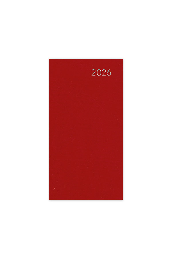 Adbook - Εβδομαδιαίο Ημερολόγιο Simple Velvet Edition 2026, Red 9x17 HM-1109-52 Adbook - Εβδομαδιαίο Ημερολόγιο Simple Velvet Edition 2026, Red 9x17 HM-1109-52