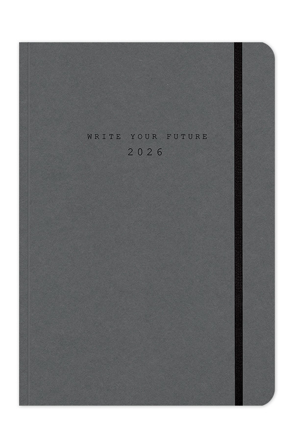 Adbook - Ημερήσιο Ημερολόγιο Eco Elastic 2026, Charcoal 17x25 HM-3213-16