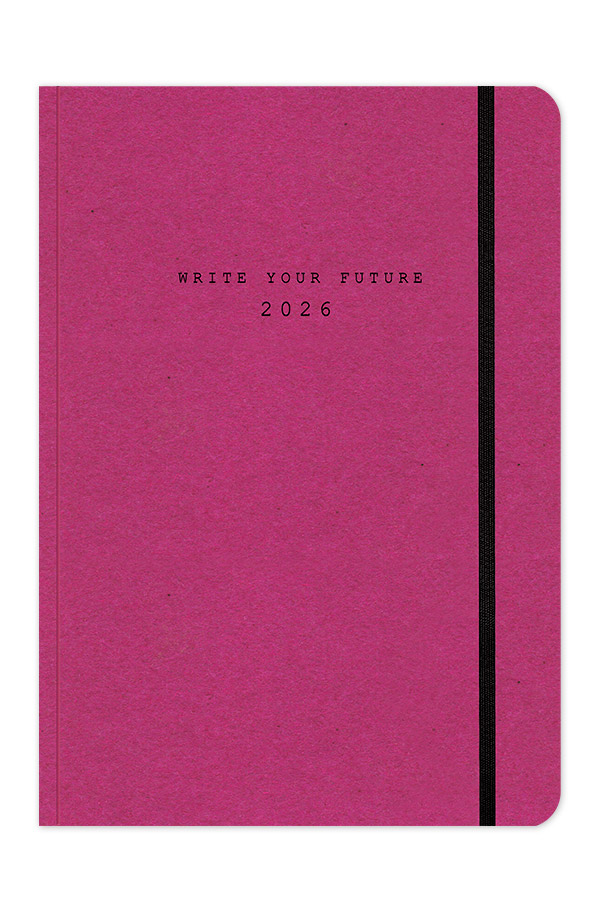 Adbook - Ημερήσιο Ημερολόγιο Eco Elastic 2026, Magenta 17x25 HM-3213-60
