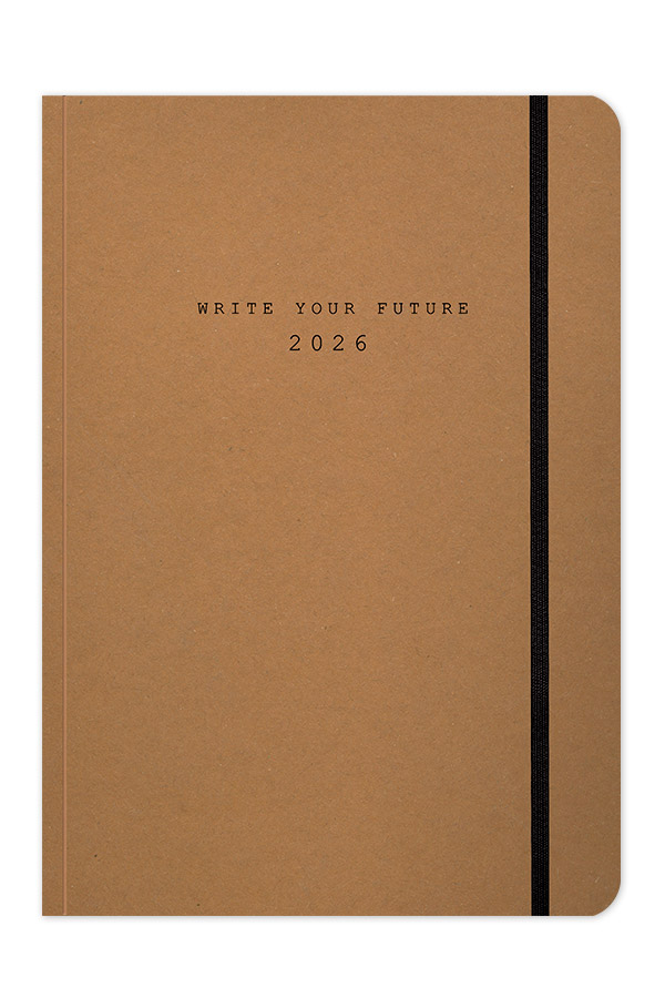 Adbook - Ημερήσιο Ημερολόγιο Eco Elastic 2026, Tan 17x25 HM-3213-43
