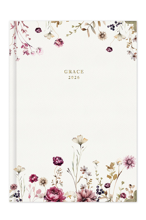 Adbook - Ημερήσιο Ημερολόγιο Grace 2026, Autumn Flowers 12x17 HM-3515E