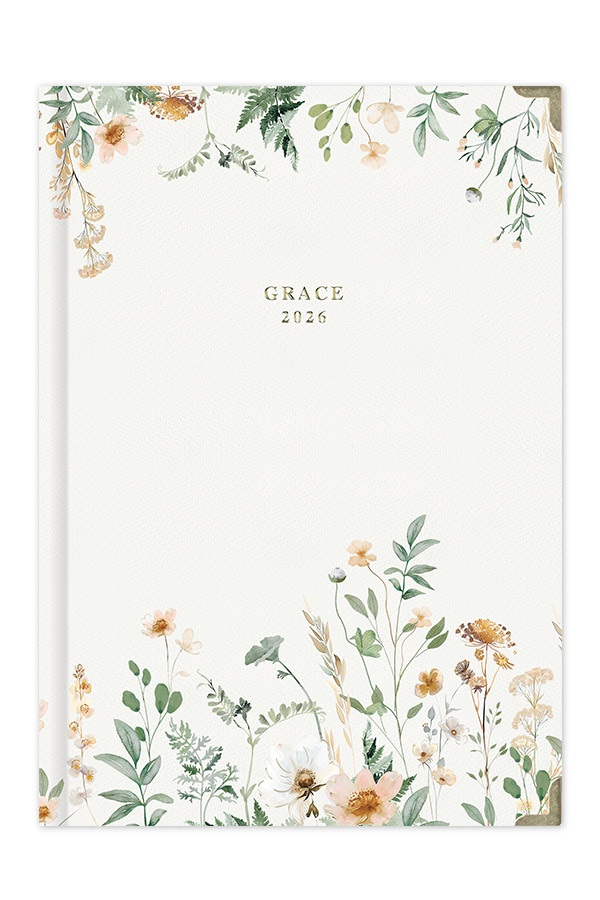 Adbook - Ημερήσιο Ημερολόγιο Grace 2026, Boho Flowers 14x21 HM-3514B