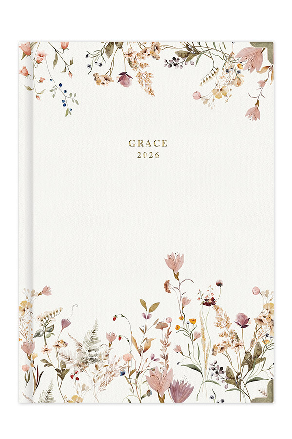 Adbook - Ημερήσιο Ημερολόγιο Grace 2026, Spring Flowers 14x21 HM-3514A