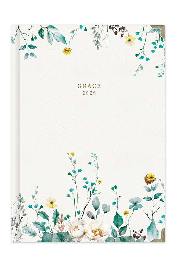 Adbook - Ημερήσιο Ημερολόγιο Grace 2026, Summer Flowers 17x25 HM-3513C