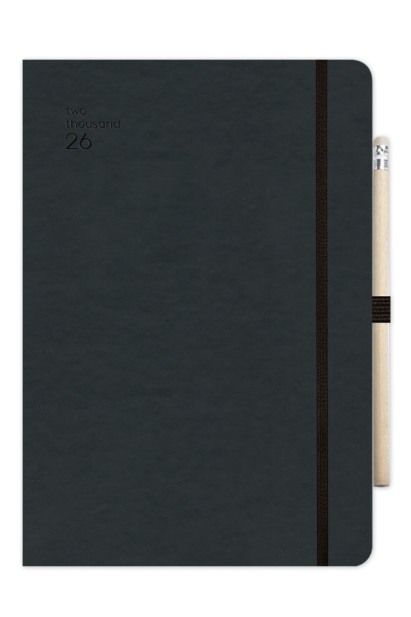 Adbook - Ημερήσιο Ημερολόγιο Handy 2026, Black 9x13 HM-9226-19