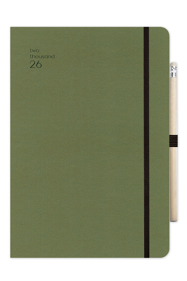 Adbook - Ημερήσιο Ημερολόγιο Handy 2026, Chaki 17x25 HM-9223-37