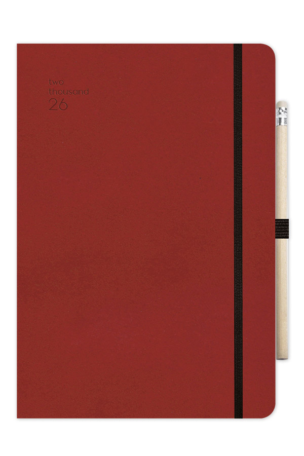 Adbook - Ημερήσιο Ημερολόγιο Handy 2026, Red 9x13 HM-9226-52