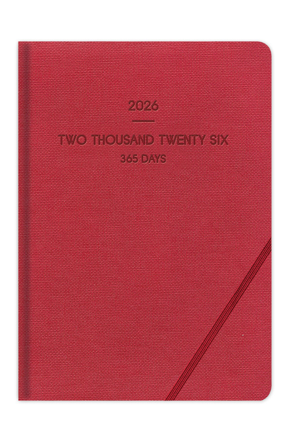 Adbook - Ημερήσιο Ημερολόγιο Lieve 2026, Red 17x25 HM-9503-52
