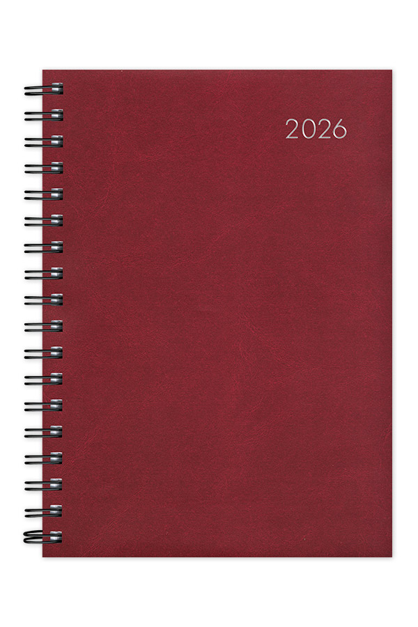 Adbook - Ημερήσιο Ημερολόγιο Spiral Very Simple 2026, Bordeaux 17x25 HM-1026-55 Adbook - Ημερήσιο Ημερολόγιο Spiral Very Simple 2026, Bordeaux 17x25 HM-1026-55