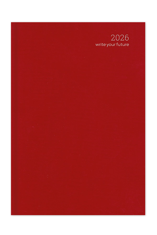 Adbook - Ημερήσιο Ημερολόγιο Simple Velvet Edition 2026, Red 17x25 HM-1013-52