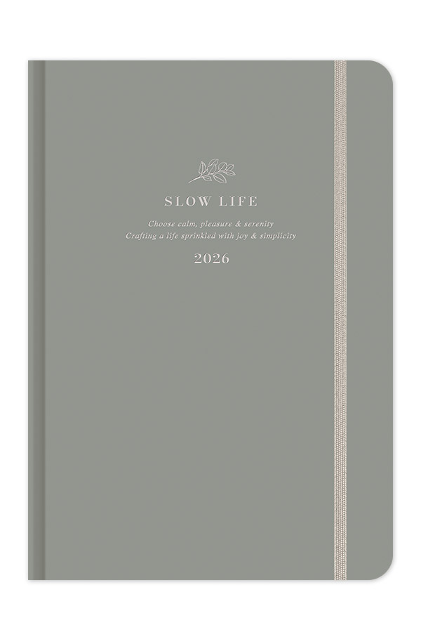 Adbook - Ημερήσιο Ημερολόγιο Slow Life 2026, Grey 12x17 HM-1235-12