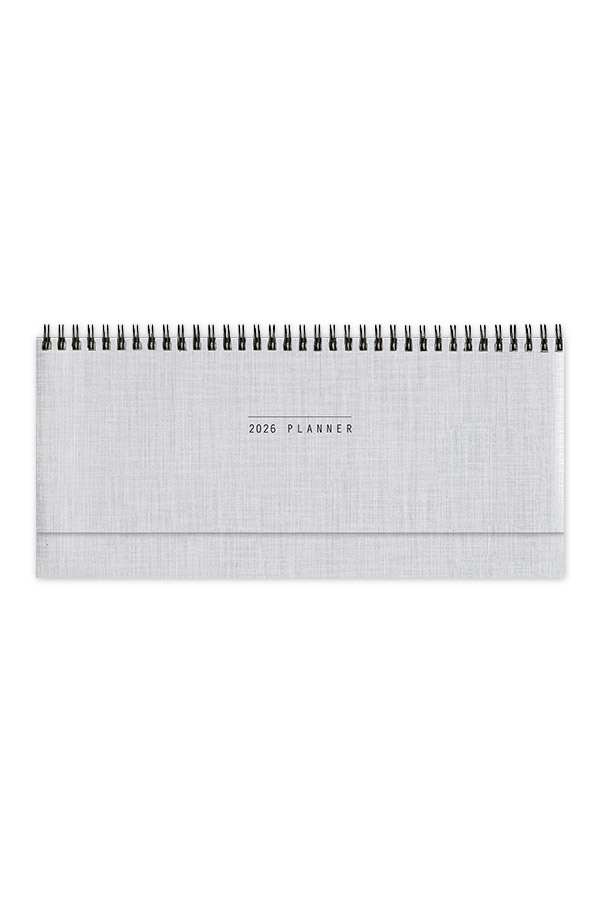 Adbook - Πλάγιο Εβδομαδιαίο Ημερολόγιο Spiral Planner 2026, Silver 13.5x30.5 HM-2000-11 Adbook - Πλάγιο Εβδομαδιαίο Ημερολόγιο Spiral Planner 2026, Silver 13.5x30.5 HM-2000-11