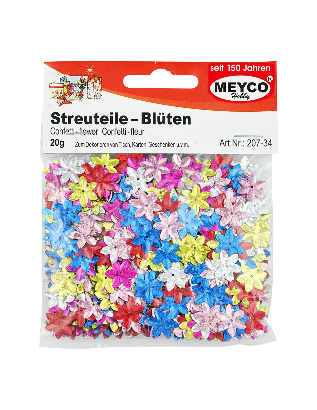 Meyco - Πούλιες, Μεταλιζέ Λουλούδια 20g 207-34