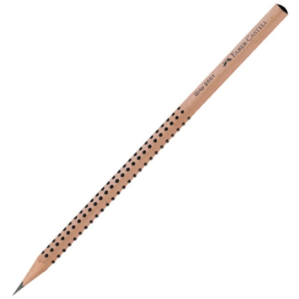 Faber Castell - Μολύβι Grip 2001, Φυσικό Ξύλο Μαύρο 217053