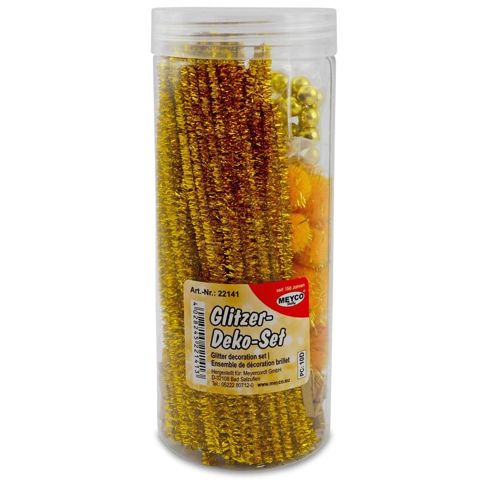 Meyco - Σετ Χειροτεχνίας, Σύρμα Πίπας, Πομ Πομ, Χάντρες, Μανταλάκια, Νιφάδες, Χρυσά 22141