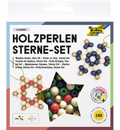 Folia - Σετ Ξύλινες Χάντρες, Star Set 22521