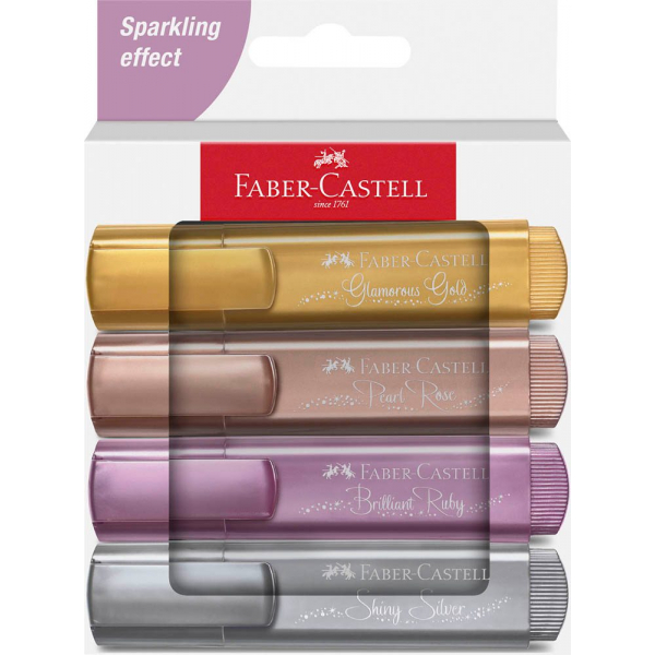 Faber Castell - Μαρκαδόρος Υπογράμμισης Textliner 1546 Metalic 4 Τμχ 254674