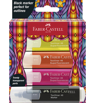 Faber Castell - Μαρκαδόροι Υπογράμμισης Glassy Cardboard 4τεμ 254693