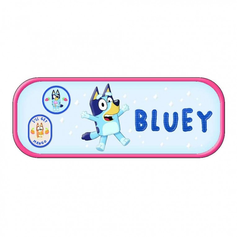 Graffiti - Κασετίνα Βαρελάκι Οβάλ 1 Φερμουάρ, Bluey Blue 260341