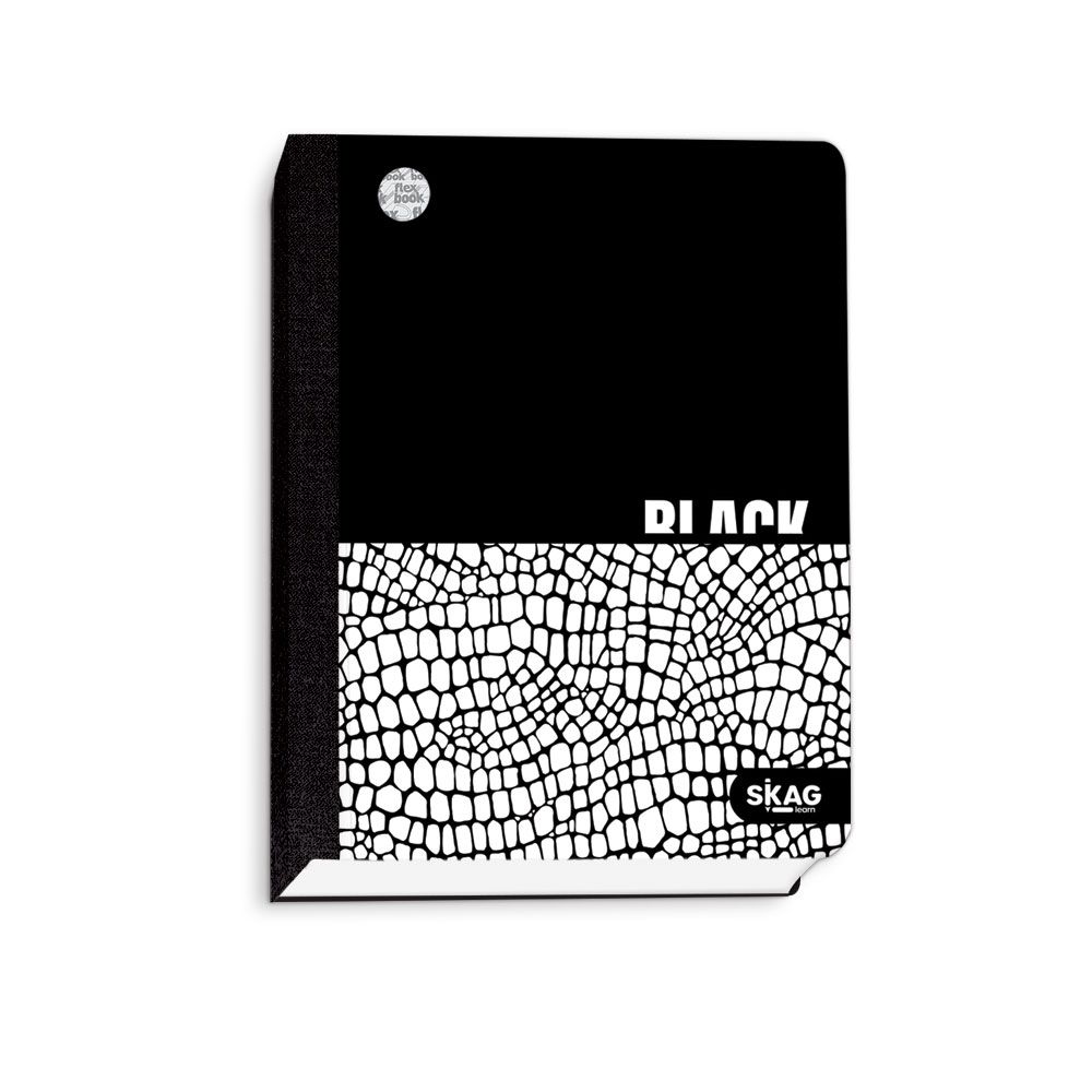 Skag - Ακαδημαϊκό Ημερολόγιο Flexbook, Ημερήσιο 2025-2026 Black & White 14x21cm 308021