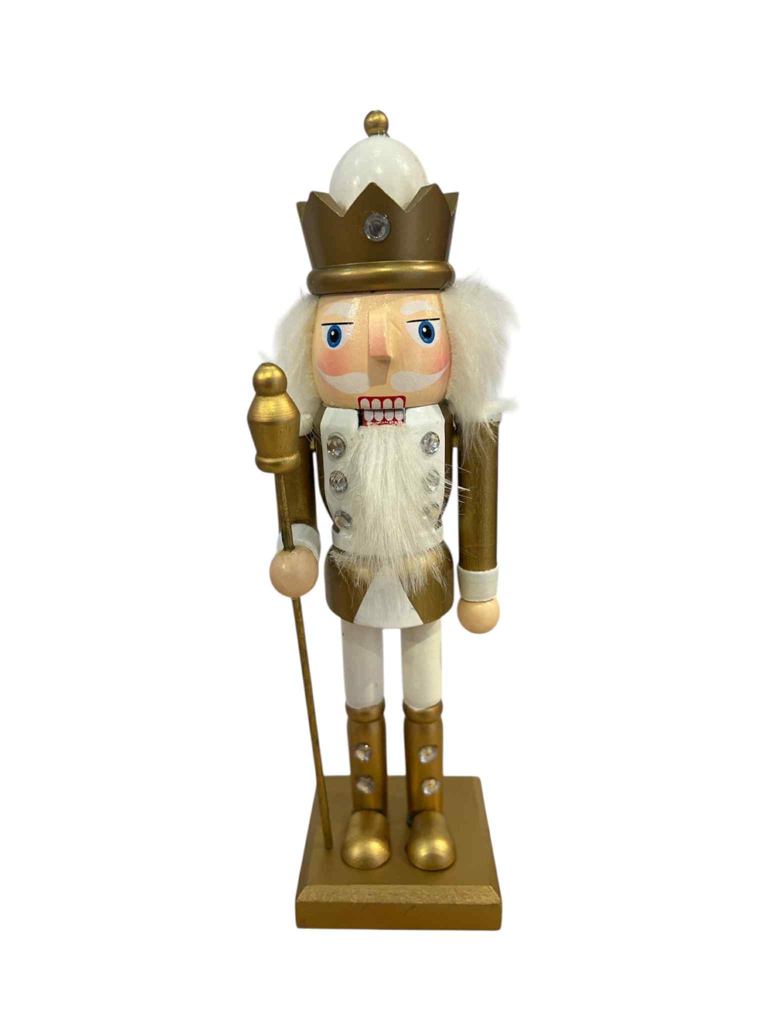 Νάκος ΑΒΕΕ - Χρυσός/Λευκός Ξύλινος Καρυοθραύστης 25εκ 3093621 Νάκος ΑΒΕΕ - Χρυσός/Λευκός Ξύλινος Καρυοθραύστης 25εκ 3093621