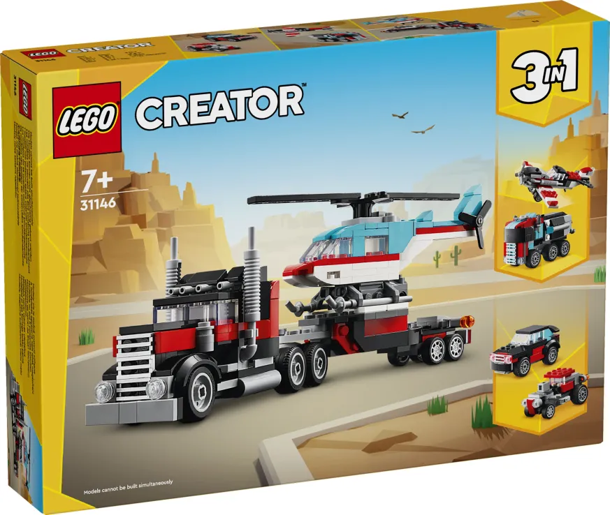 Lego Creator - Flatbed Truck With Helicopter 31146