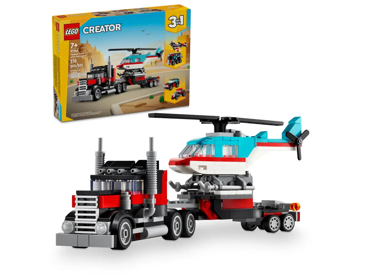 Lego Creator - Flatbed Truck With Helicopter 31146