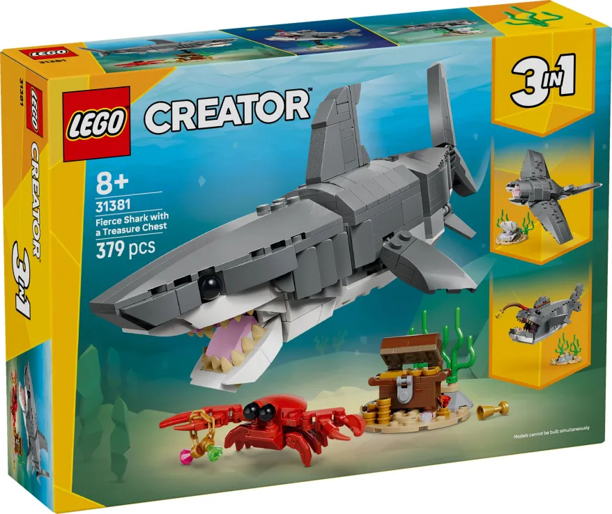 Lego Creator - Fierce Shark With A Treasure Chest 31381