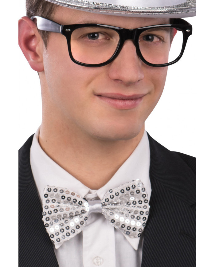 Carnival Toys - Παπιγιόν Ασημί Με Πούλιες 12cm 3856