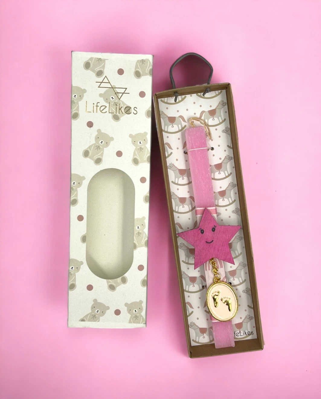 Life Likes - Λαμπάδα Πατουσάκια Κορίτσι 3258