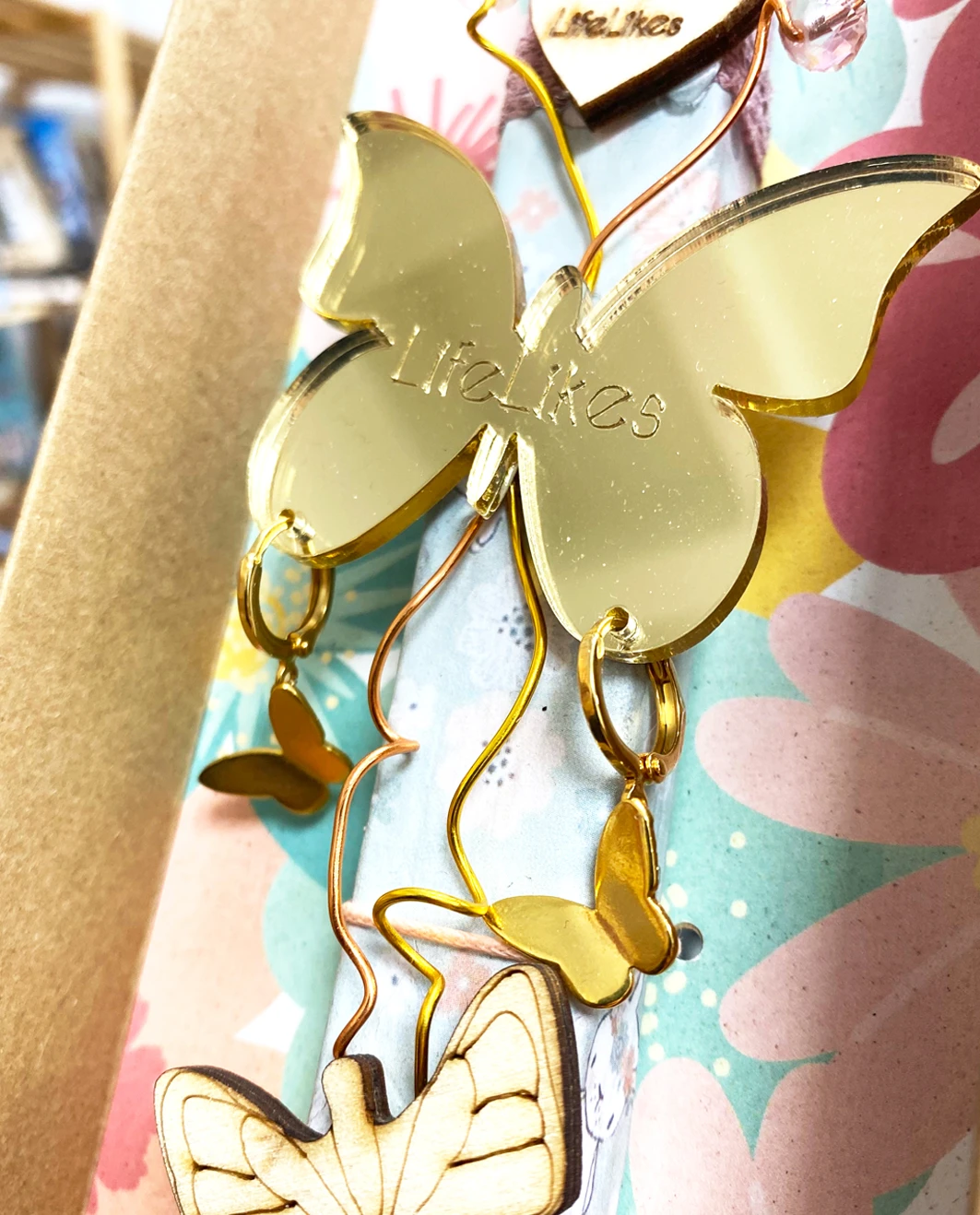 Life Likes - Λαμπάδα Πεταλούδα Με Σκουλαρίκια 3279