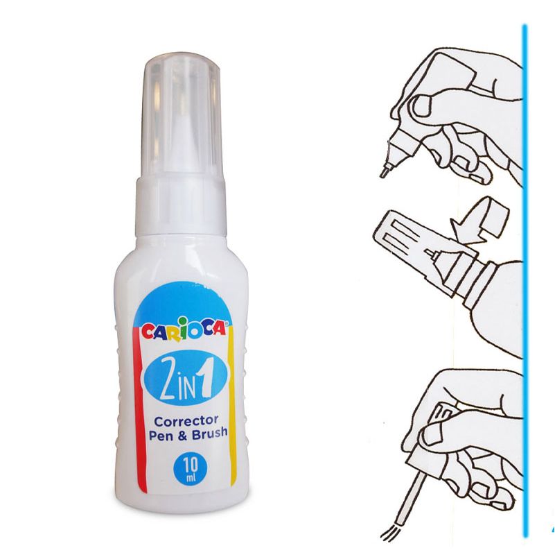 Carioca - Διορθωτικό Υγρό 2 In1 Pen & Brush 10Ml 32999