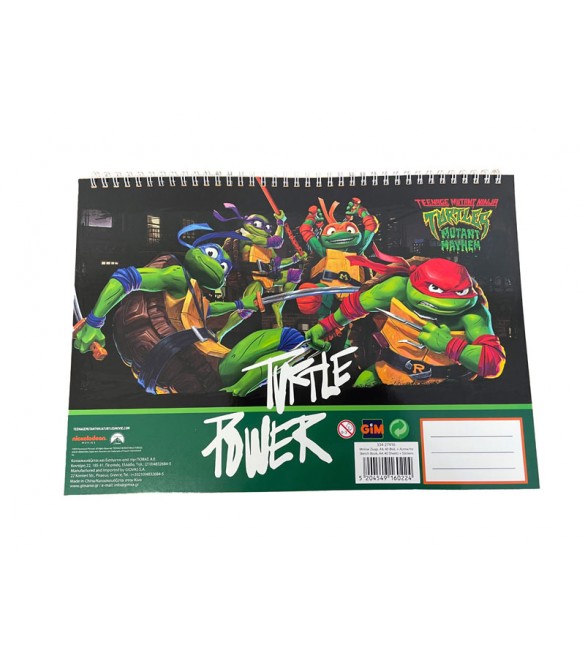 Gim - Μπλοκ Ζωγραφικής Ninja Turtles 40Φ 23x33cm 334-27416 Gim - Μπλοκ Ζωγραφικής Ninja Turtles 40Φ 23x33cm 334-27416