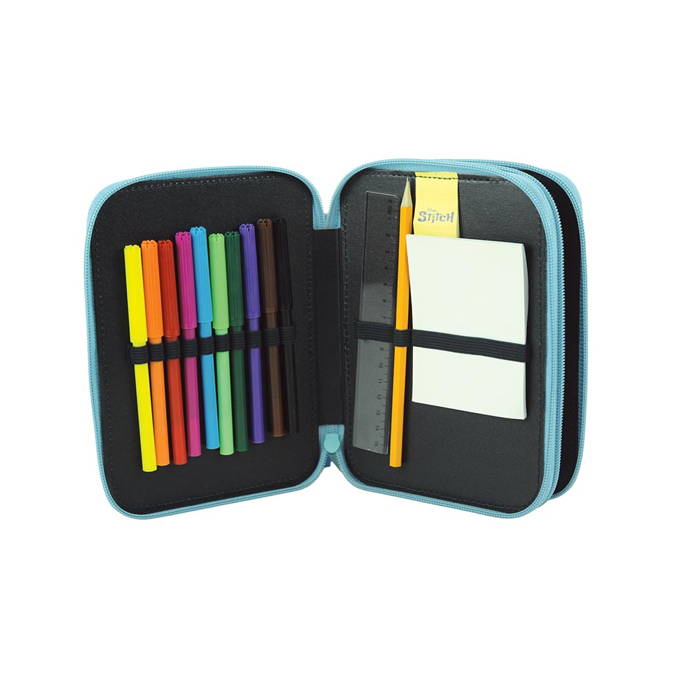 Gim – Κασετίνα Διπλή Γεμάτη, Stitch, Brush It Out 342-03100