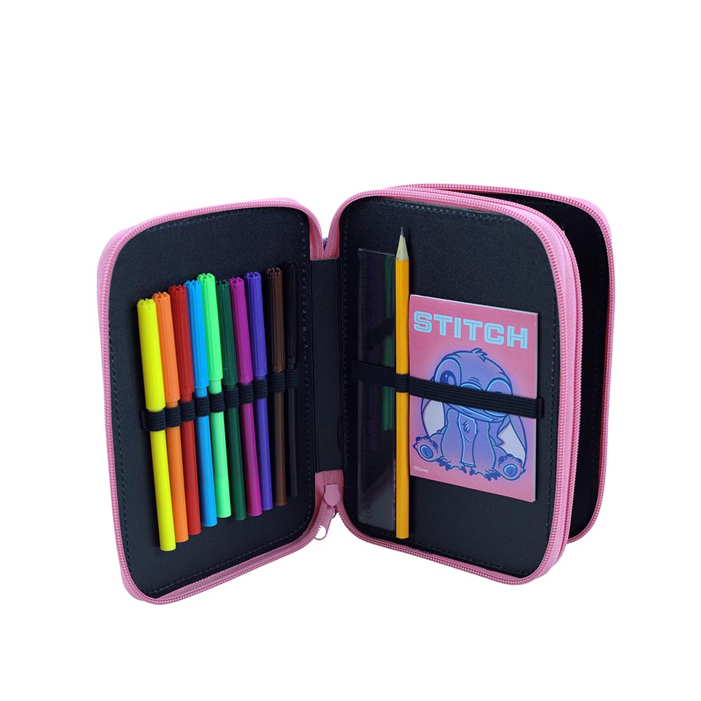 Gim – Κασετίνα Διπλή Γεμάτη, Stitch, Scrapbook 342-04100