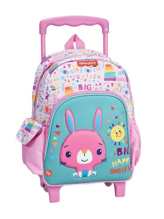 Gim - Σακίδιο Τρόλεϊ Νηπιαγωγείου 2 Θήκες, Fisher Price, Mini Bunny 349-31073