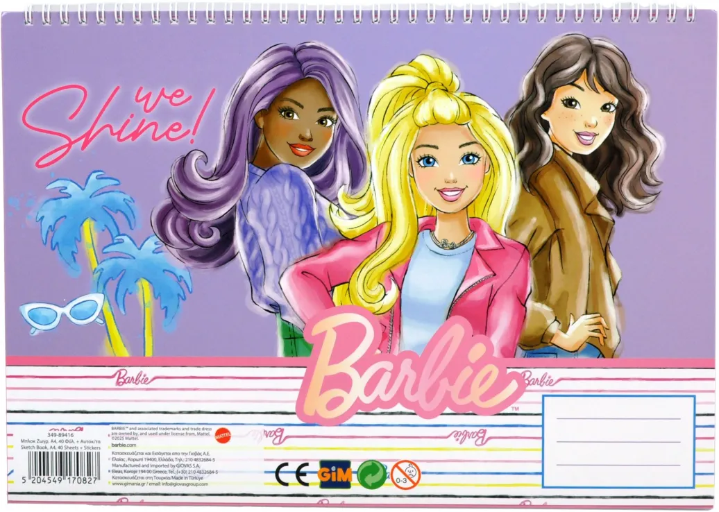Gim - Μπλοκ Ζωγραφικής Barbie 40Φ 23x33cm 349-89416 Gim - Μπλοκ Ζωγραφικής Barbie 40Φ 23x33cm 349-89416