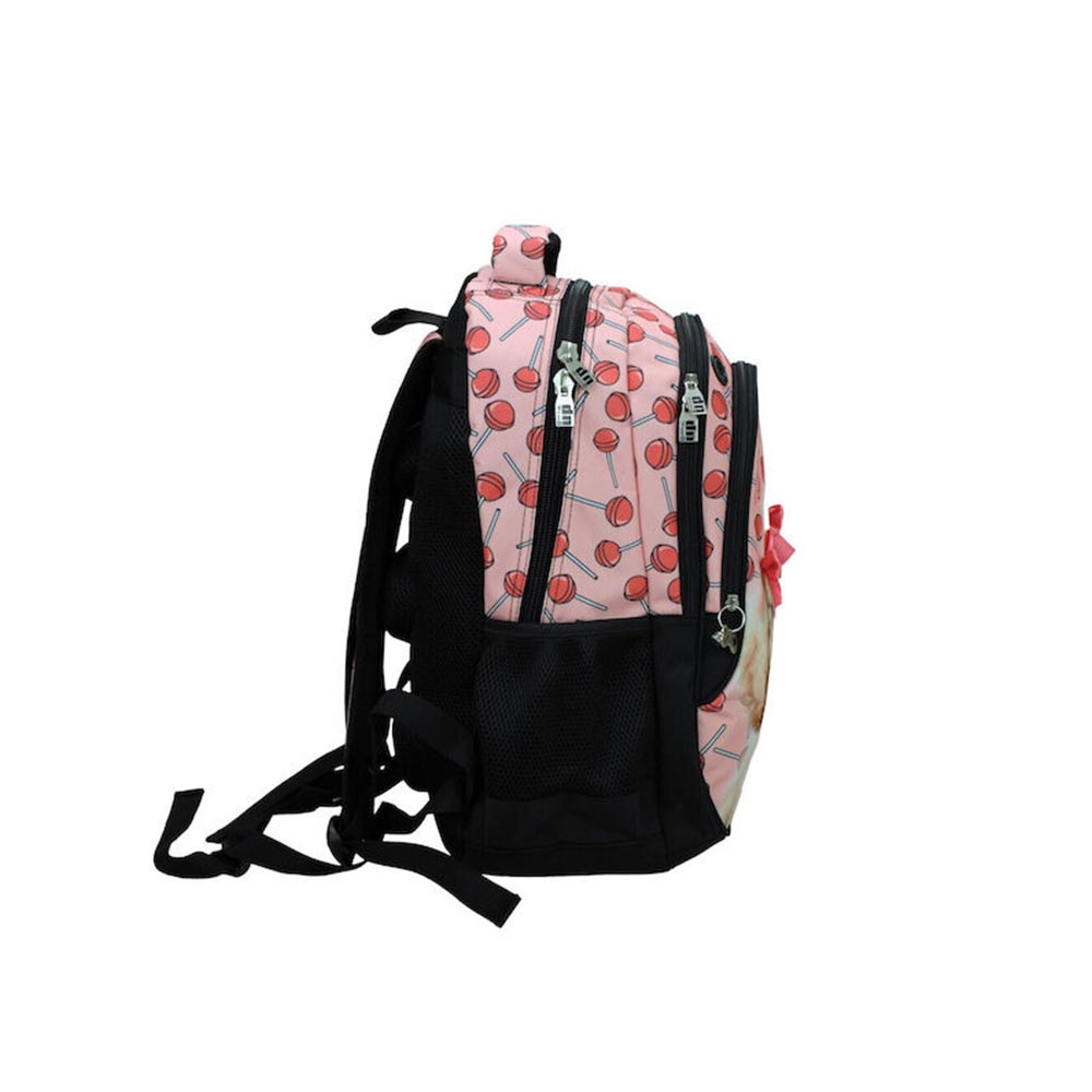 Back Me Up - Τσάντα Πλάτης Δημοτικού 3 Θήκες, Love Poodle 357-21031