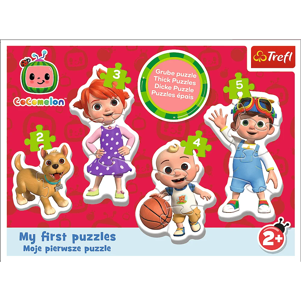 Trefl - Puzzle 4 in 1, Cocomelon 2/3/4/5 Pcs 36129