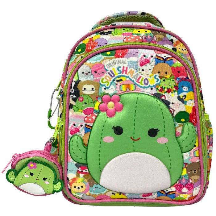 Gim – Τσάντα Πλάτης Νηπιαγωγείου 2 Θήκες, Squishmallows, Cactus 363-32054