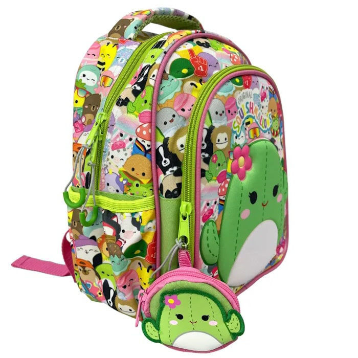 Gim – Τσάντα Πλάτης Νηπιαγωγείου 2 Θήκες, Squishmallows, Cactus 363-32054