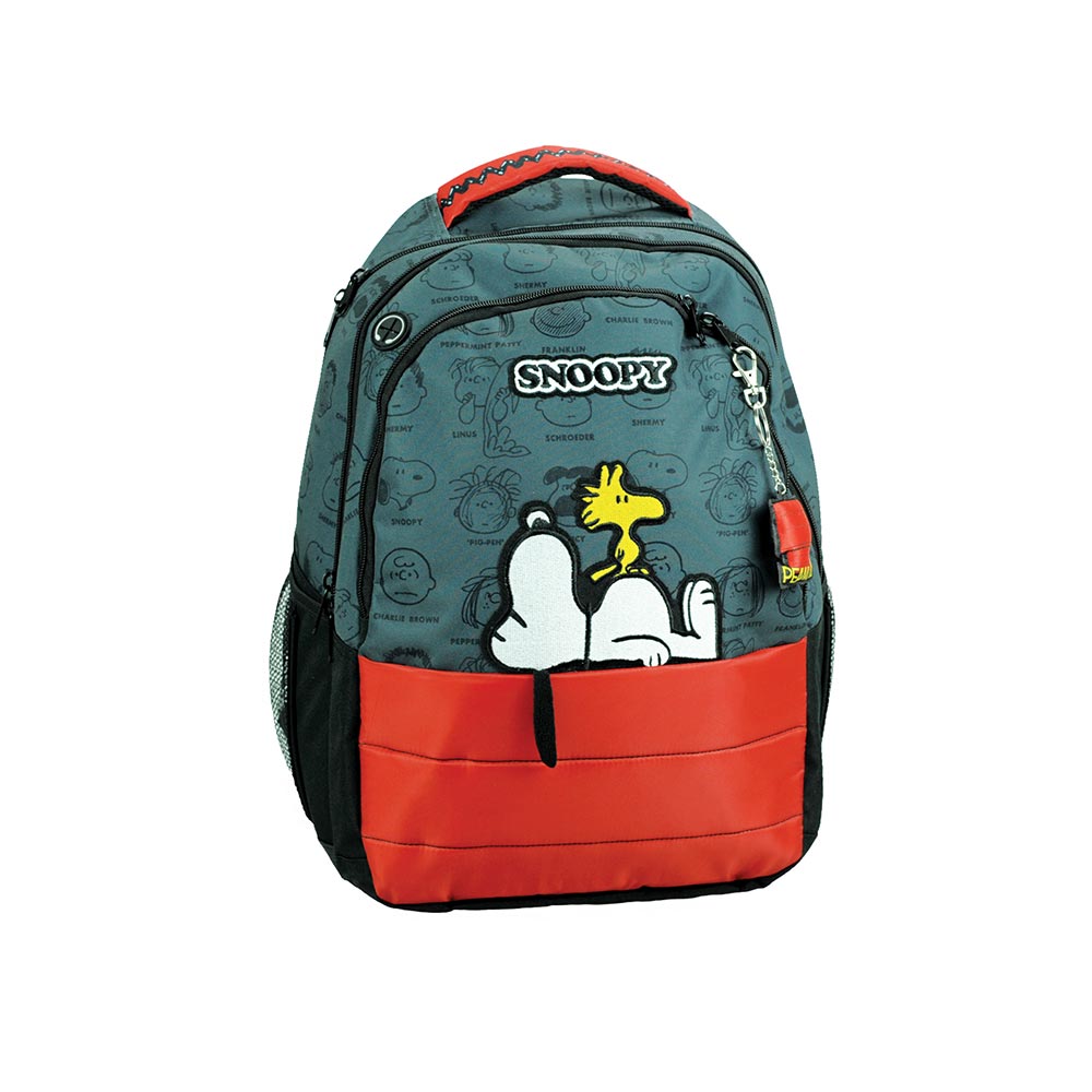 Back Me Up - Τσάντα Πλάτης Δημοτικού 3 Θήκες, Snoopy, Peanuts 365-10031