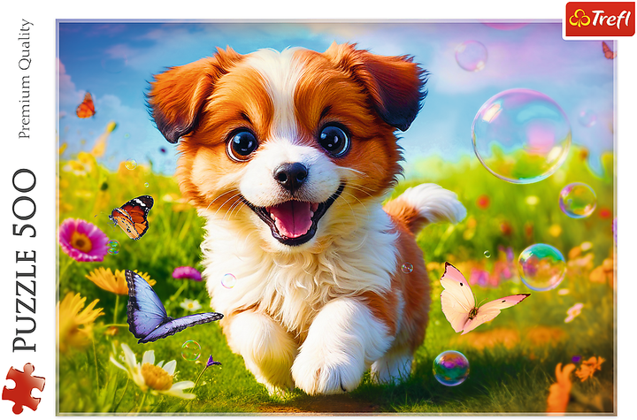 Trefl - Puzzle, Happy Puppy 500 Pcs 37524