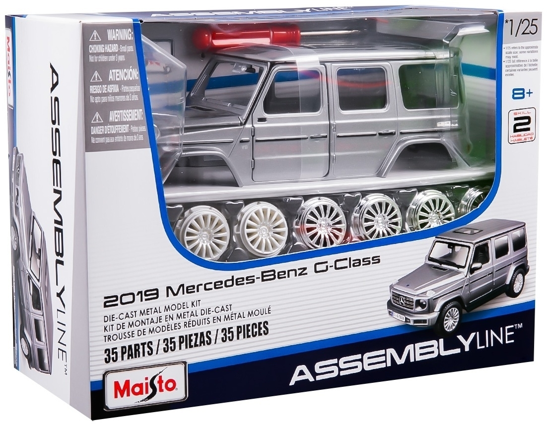 Maisto - 1:25 Συναρμολογούμενο Αυτοκίνητο, Assembly Line, 2019 Mercedes-Benz G-Class 39536