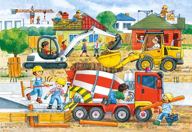 Castorland - Puzzle Maxi, Construction Site 40 Pcs 40018