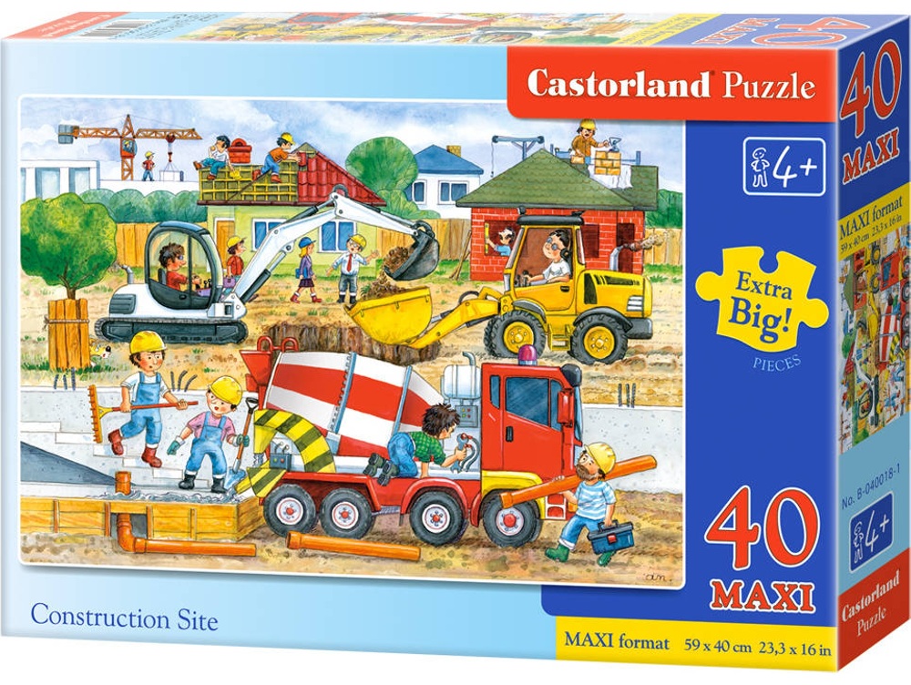 Castorland - Puzzle Maxi, Construction Site 40 Pcs 40018