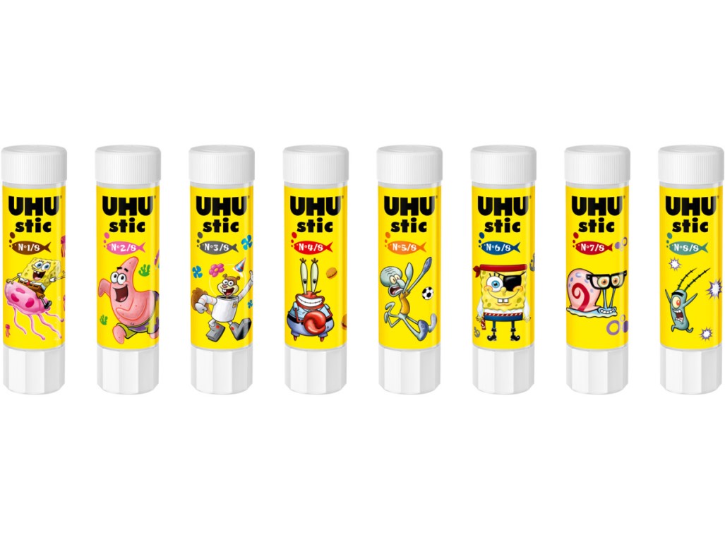 Uhu - Κόλλα Stic SpongeBob, 8 Σχέδια 8.2g 40267609