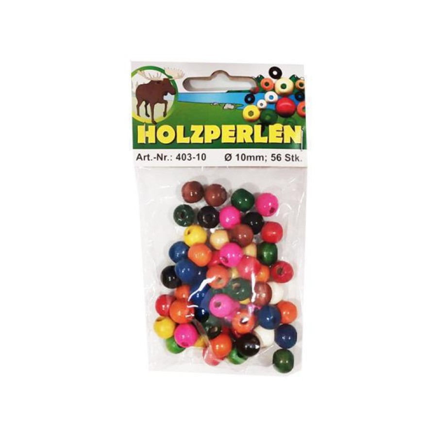 Meyco - Χάντρες Ξύλινες, Χρωματιστές 10mm 56 Τμχ 403-10