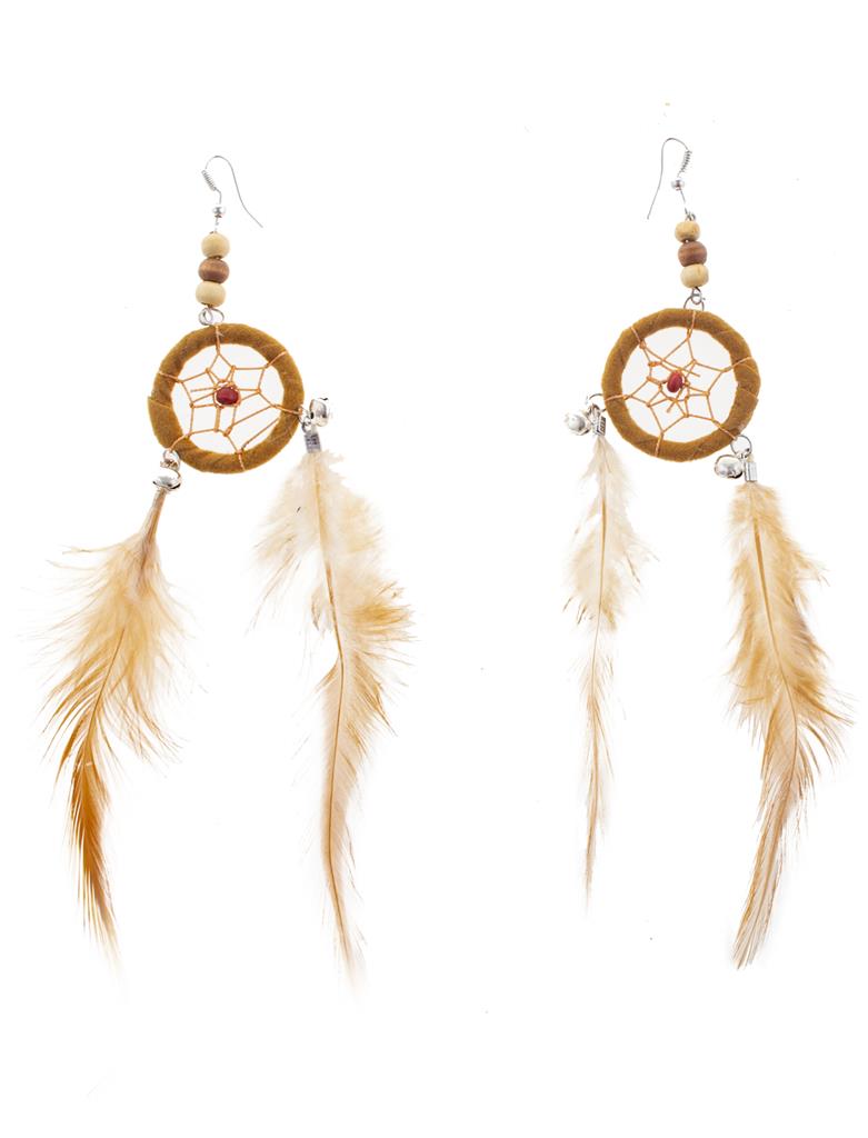 Funny Fashion - Σκουλαρίκια Ινδιάνας Με Φτερά 50483